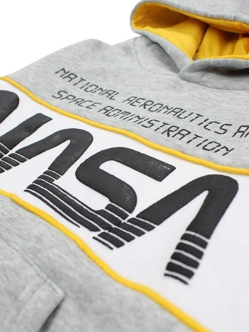 Nasa   Sweat garçon imprimé logo   Gris