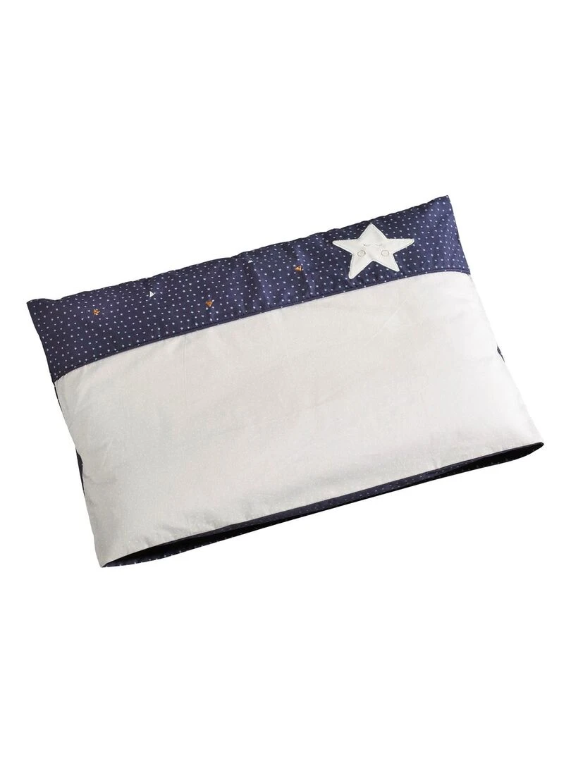 Parure de lit bébé 190x140cm et taie en coton bleu SAUTHON Bleu