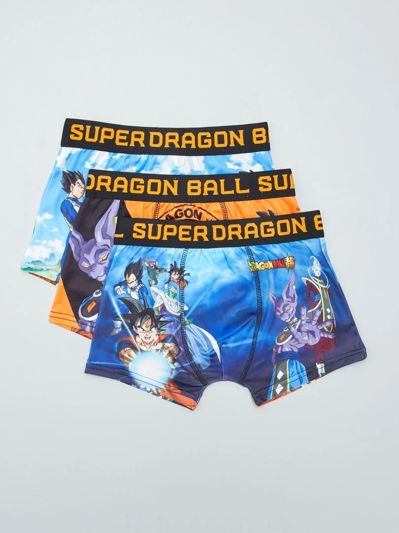 Lot de 3 boxers fantaisie 'Dragon Ball Z' Orange/bleu/blanc