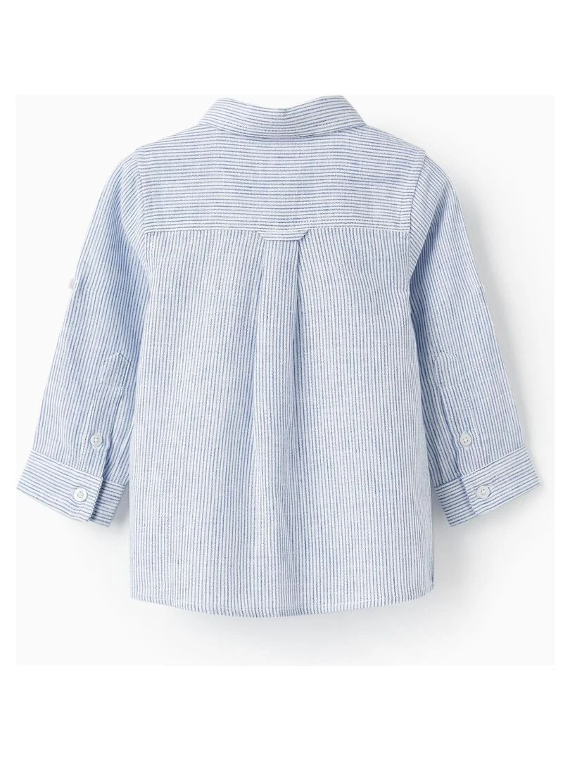 Chemise à rayures classique à manches longues pour bébé garçon manches longues LETS PARTY Bleu