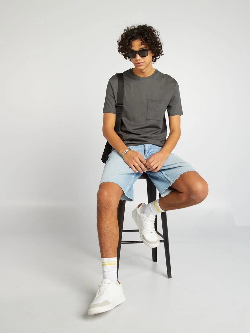 T shirt basique gris foncé