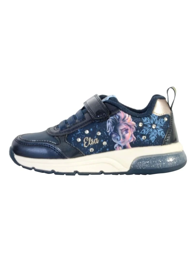 Basket Cuir Enfant Geox Spaceclub Bleu