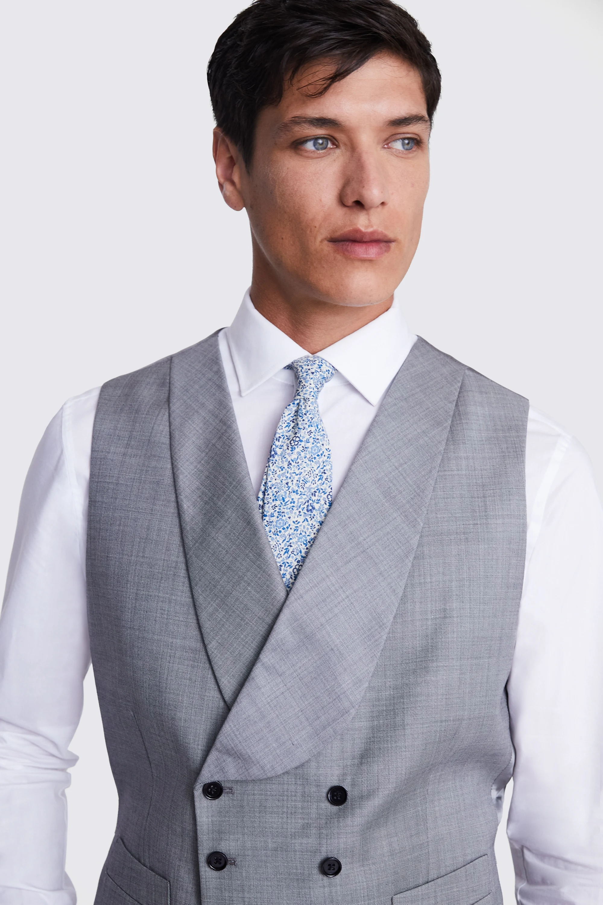 Tailored Fit Sky Morning Waistcoat   Buy Online at Moss