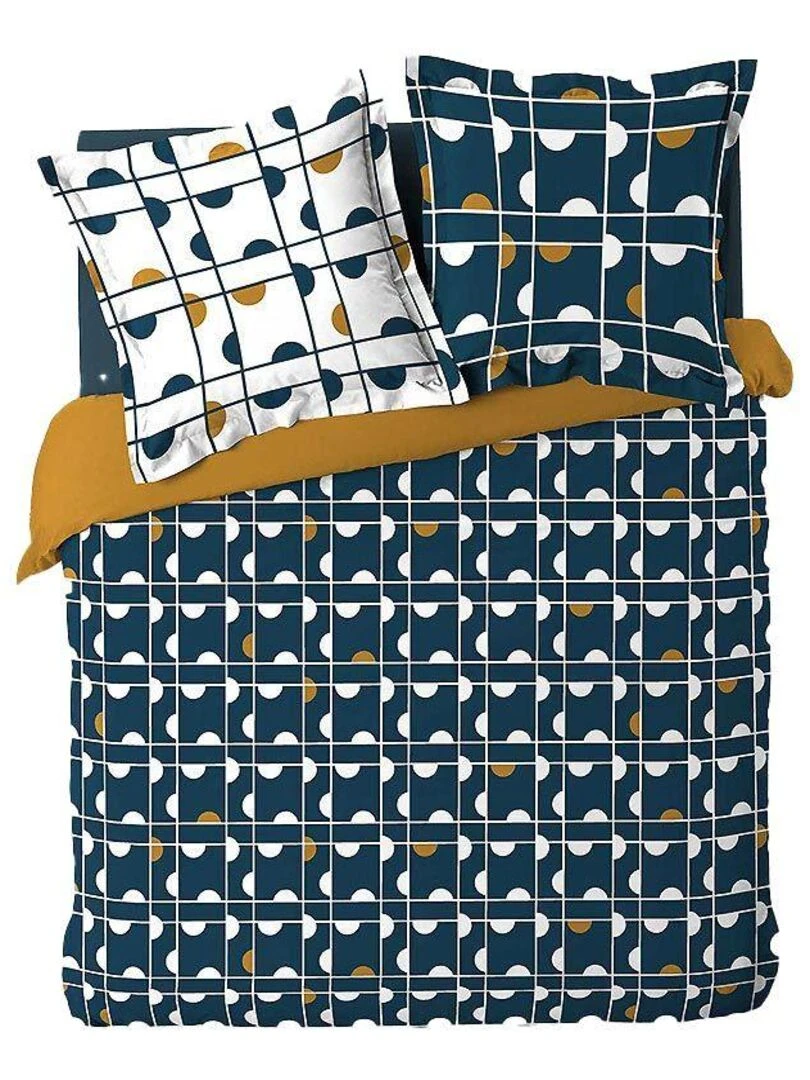 Housse de couette + 2 taies d'oreiller Gabi   Bleu