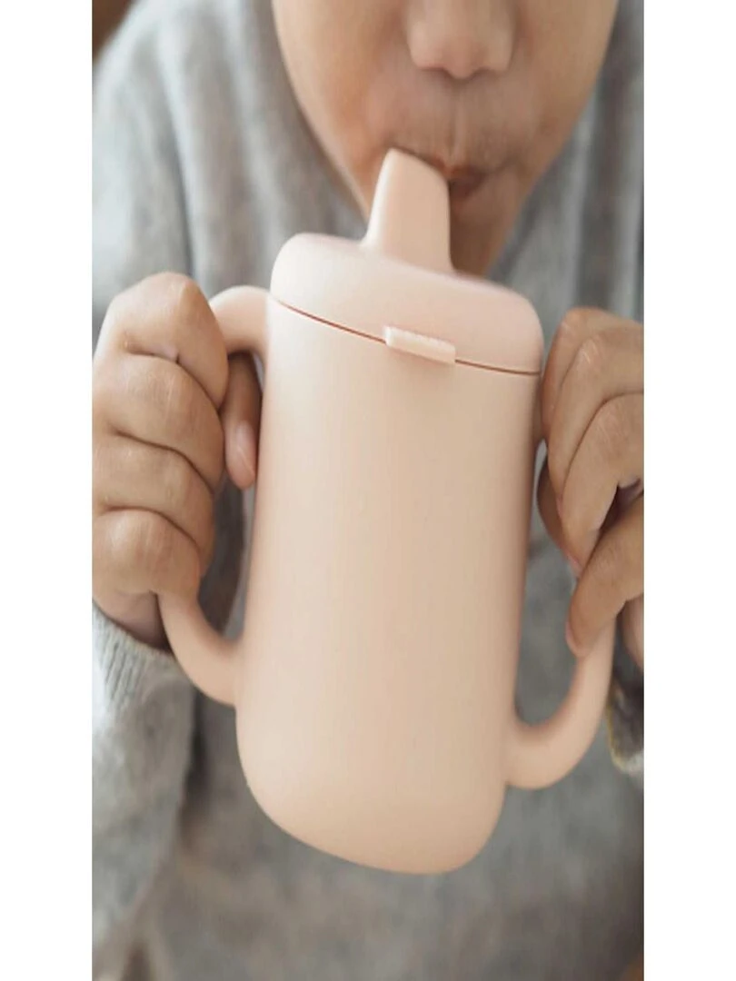 Tasse d'apprentissage silicone pink Rose