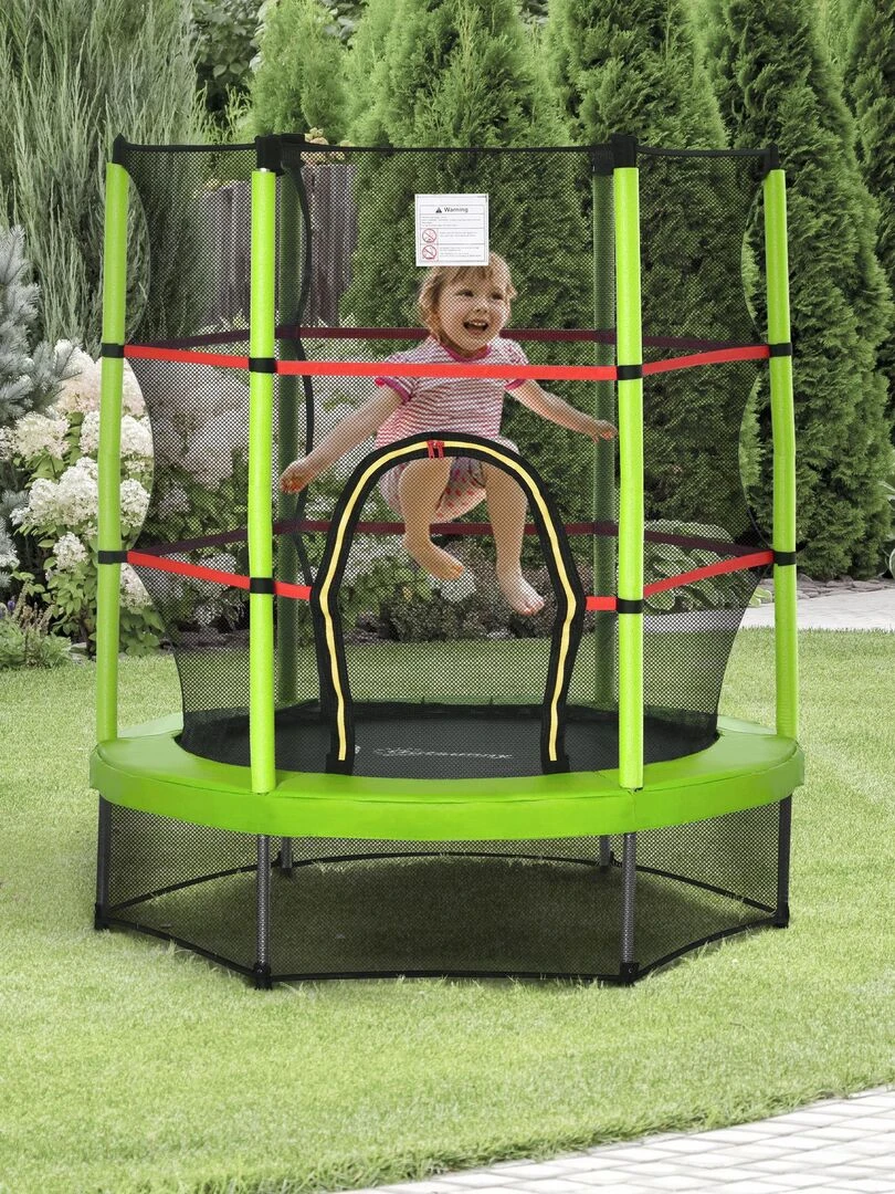 Trampoline enfant tout équipé Ø 1 40 × 1 60H m   Vert