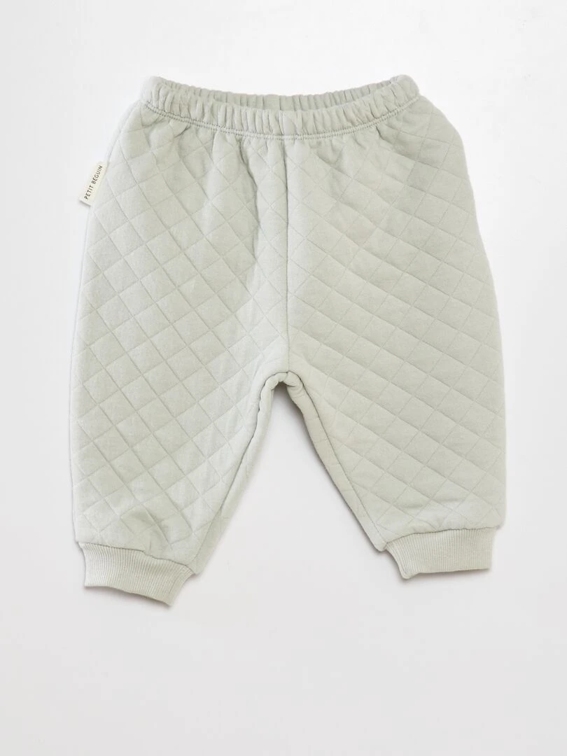 Ensemble sweat + pantalon   Petit Béguin   Blanc/vert