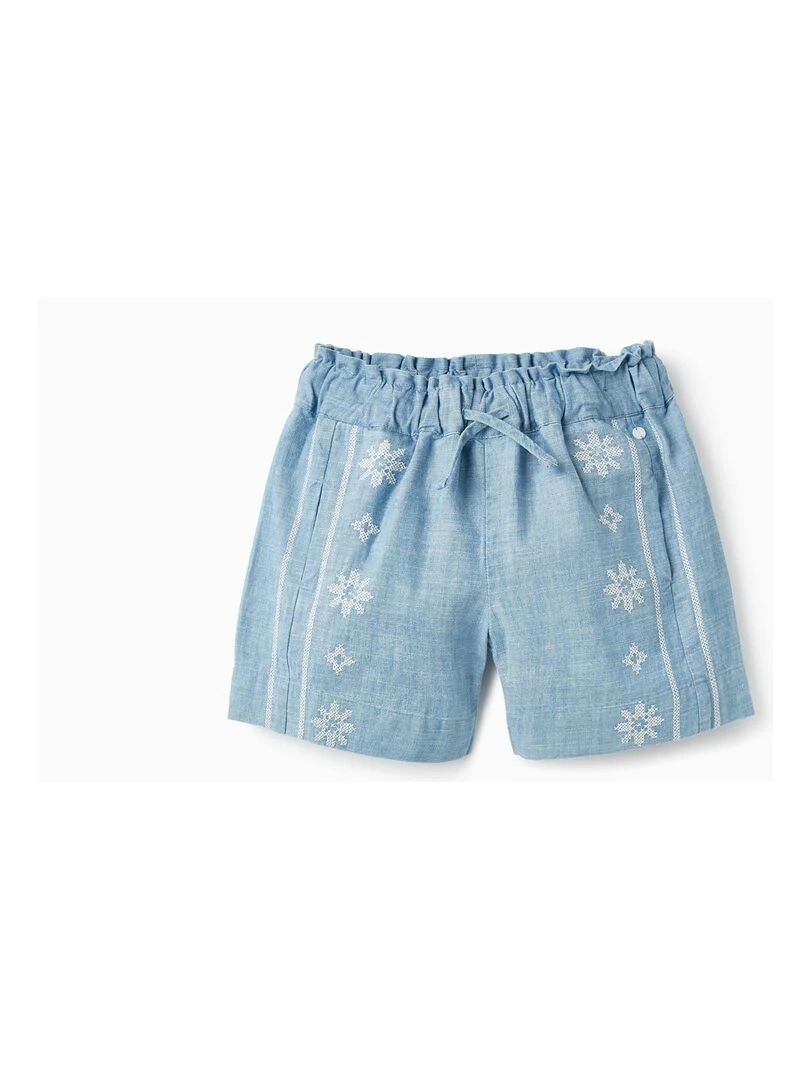 Shorts en jean en coton pour fille ATLANTIC COMPANY Bleu