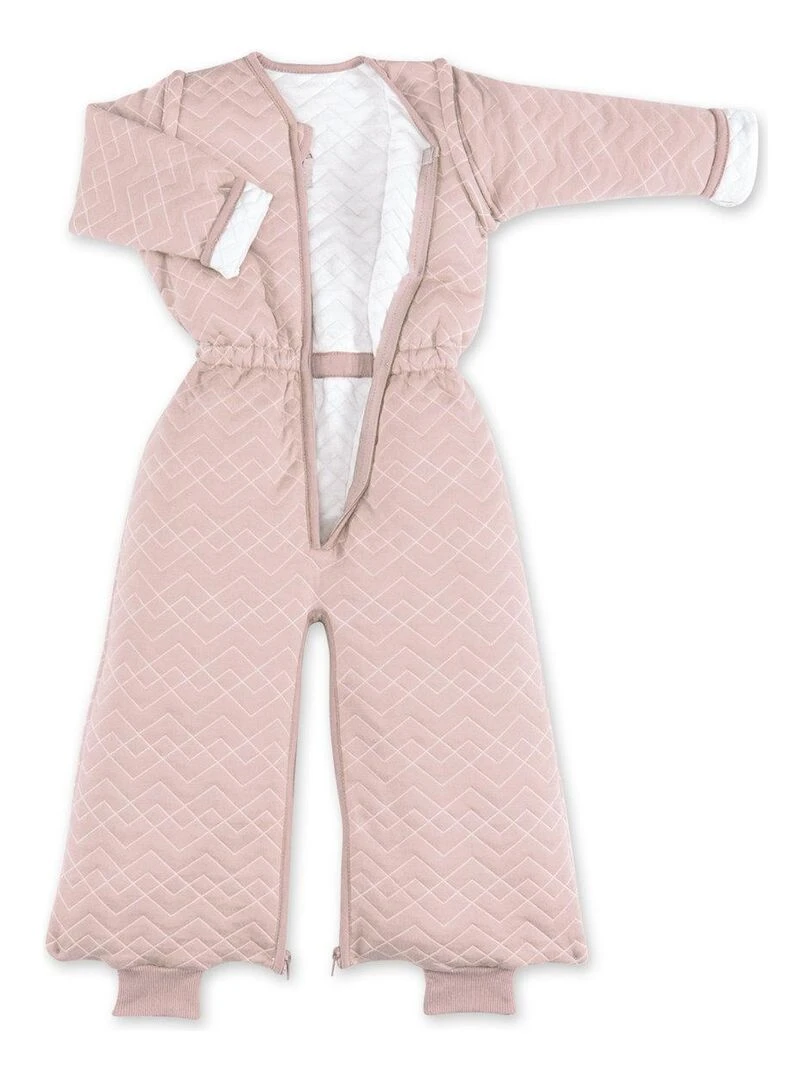 Bemini Gigoteuse  avec moufles Pady velvet et jersey   Rose clair