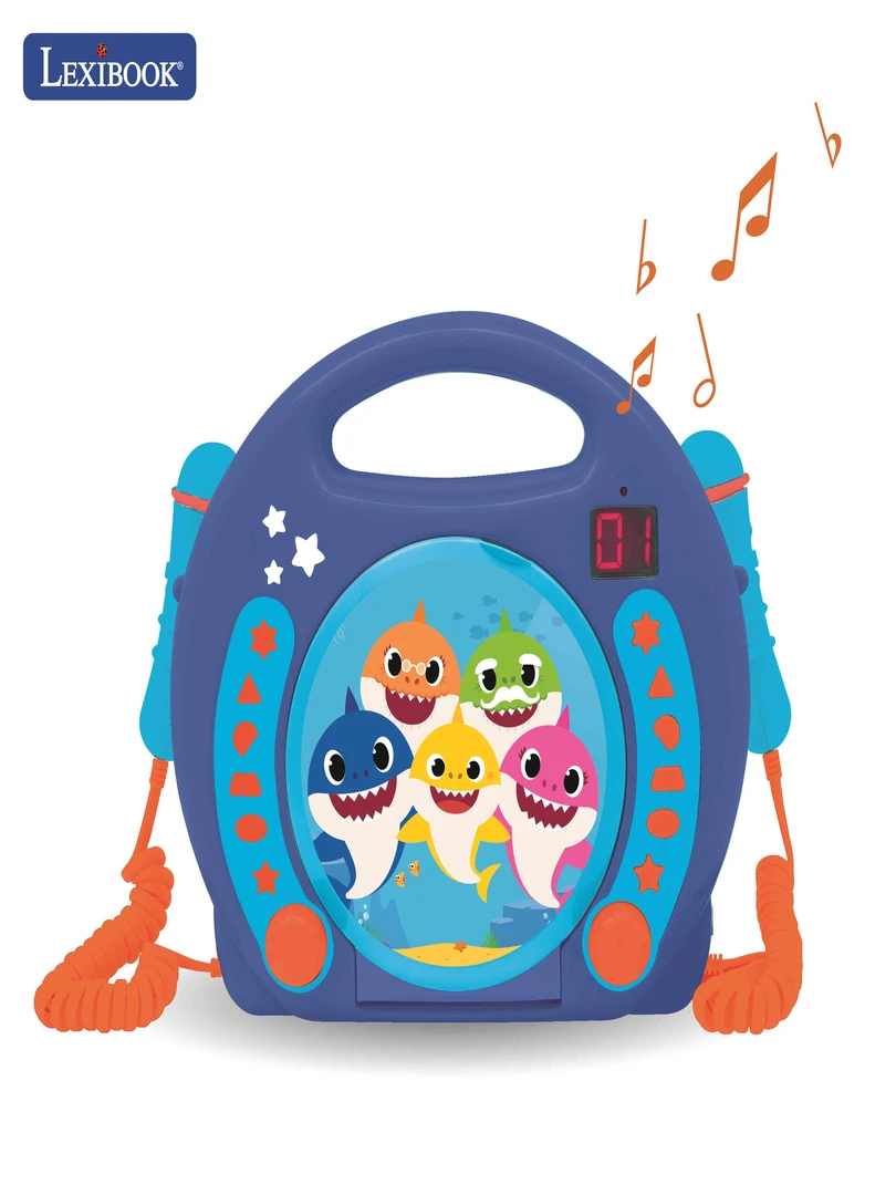Lecteur Cd Portable Avec 2 Microphones Baby Shark N/A
