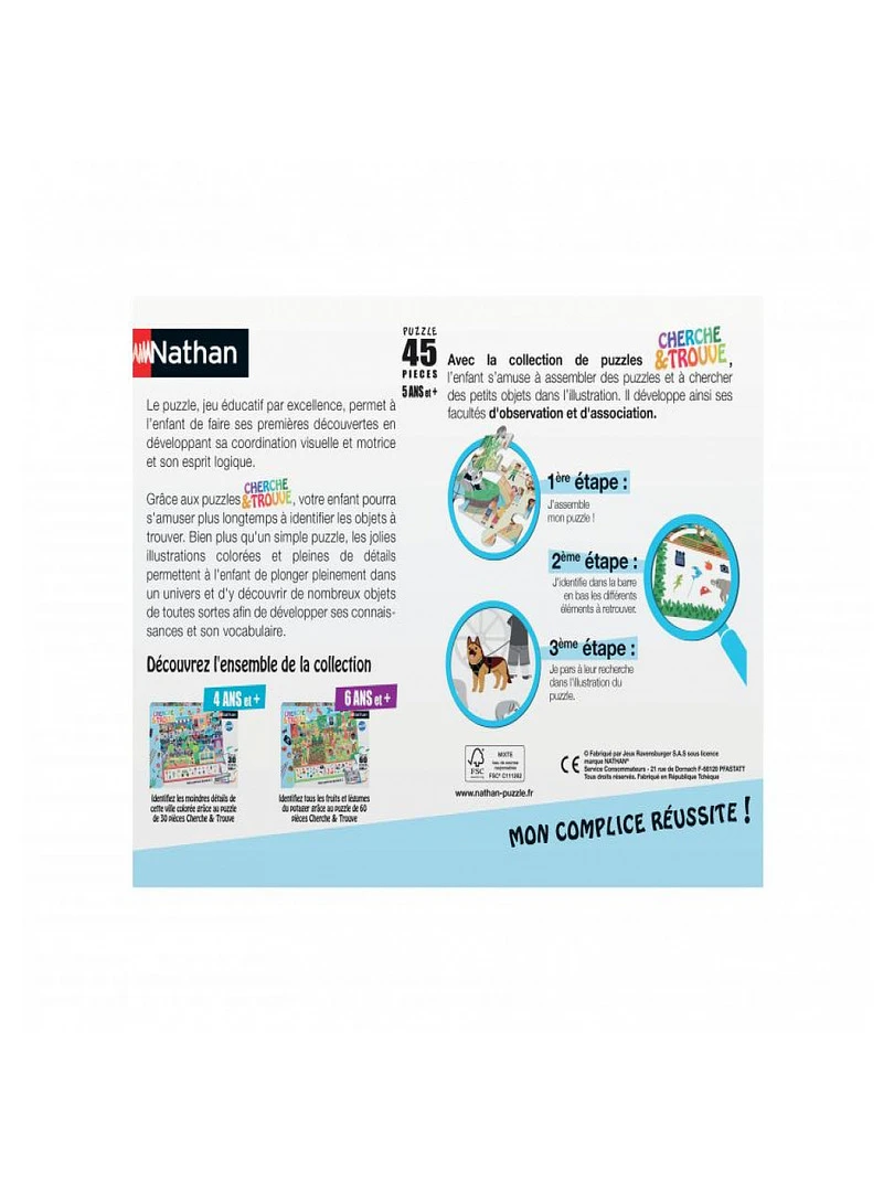 Nathan Puzzle Cherche Et Trouve 45 Pieces Au Zoo N/A