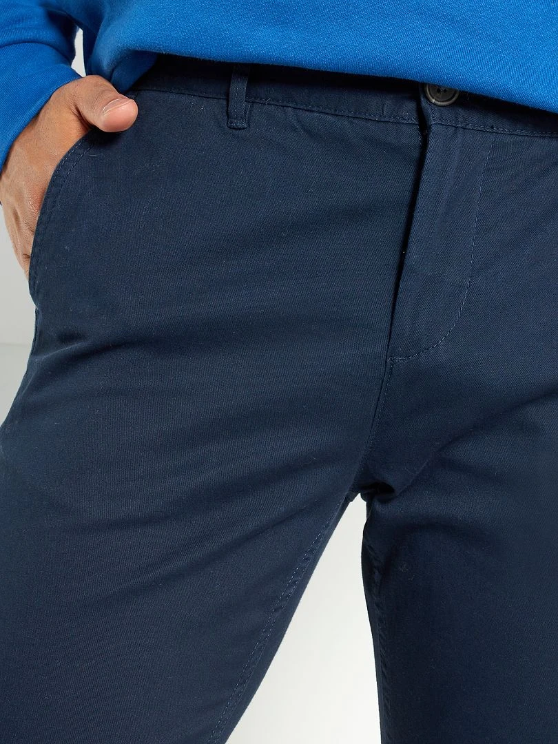 Pantalon chino slim L30   bleu marine