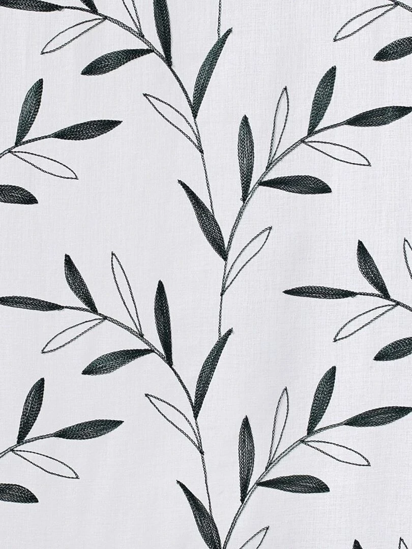 Voilage à œillets 140x240 brodé Izzy vert Vert