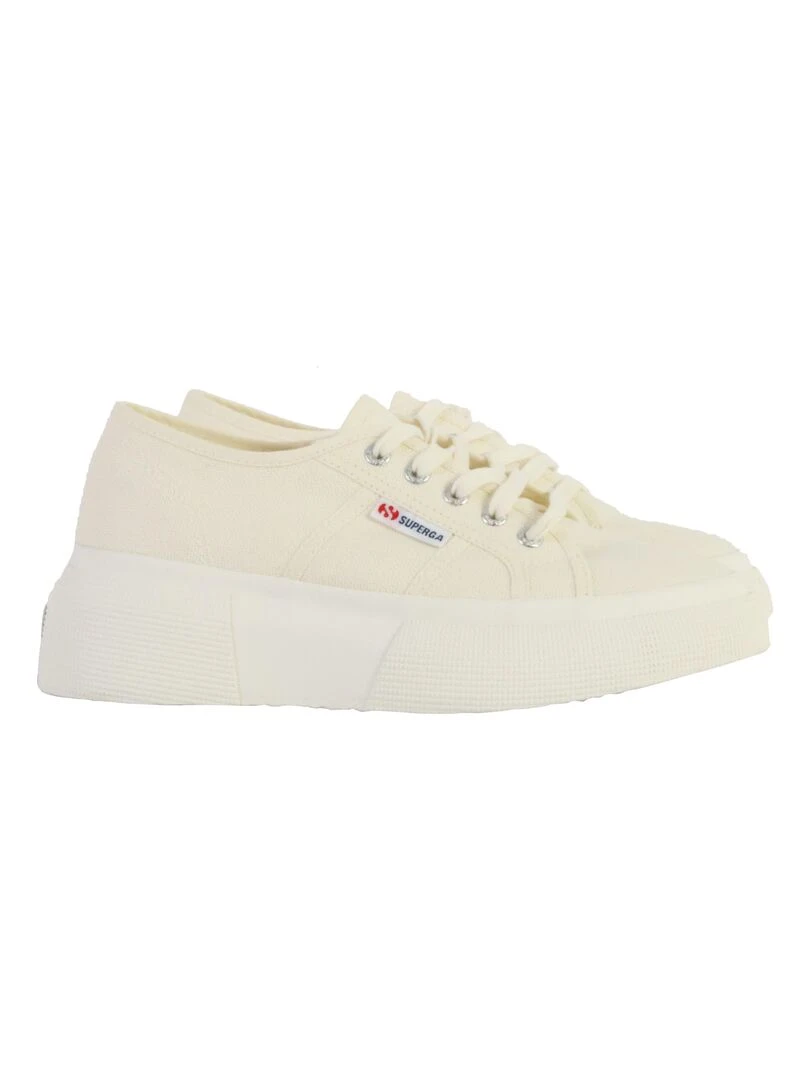 Basket Basse à Lacets Superga Bubble   Beige