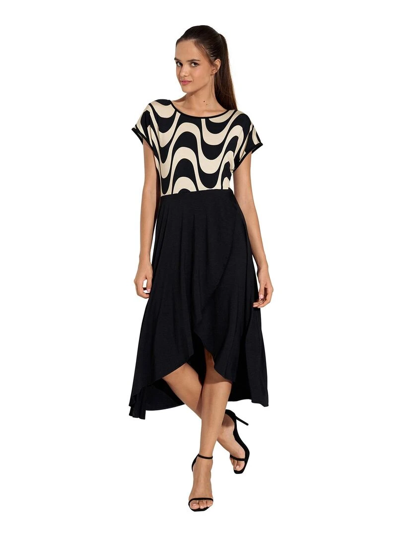 Robe estivale manches courtes Iceland Noir