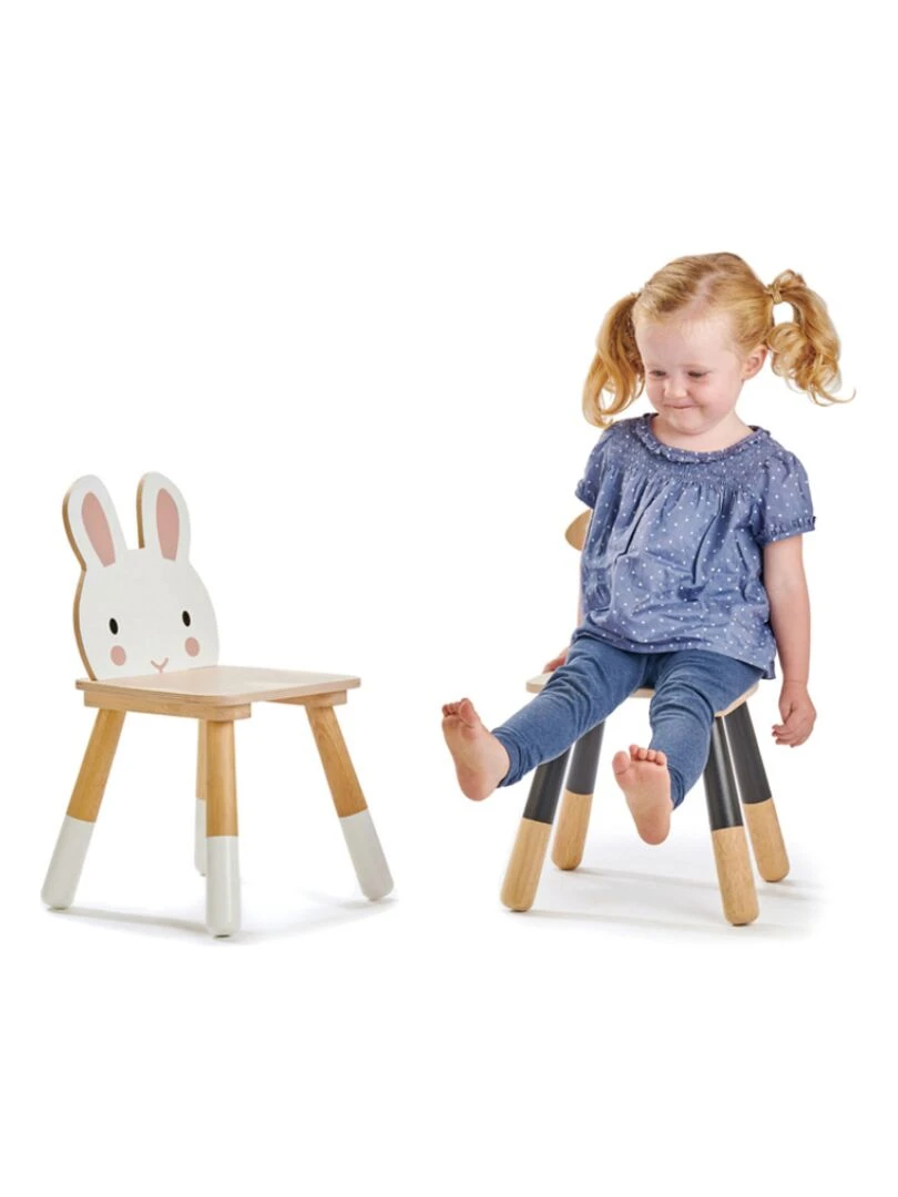 Chaise enfant lapin en bois Beige