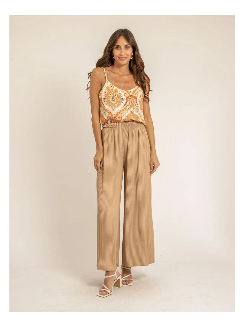 Pantalon plissé ELOU   Beige