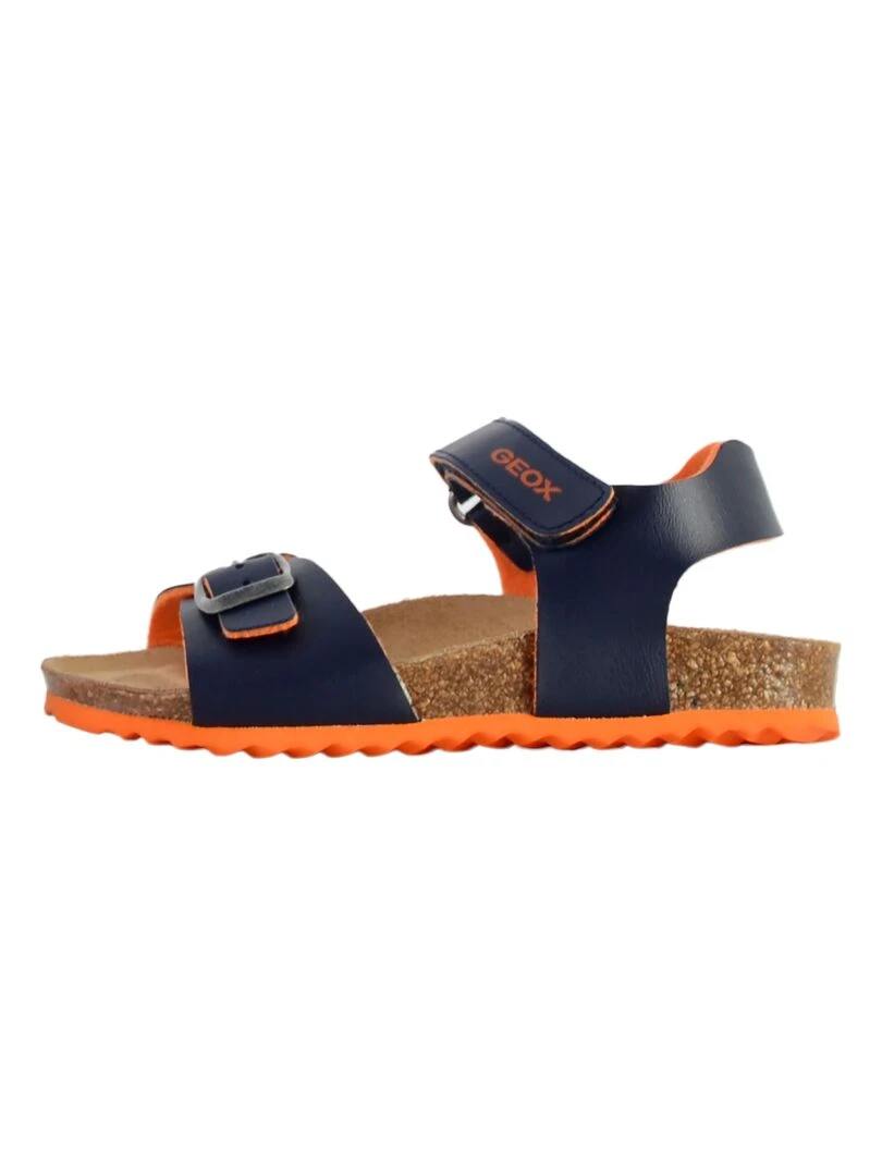 Sandale Cuir Enfant Geox Ghita Bleu