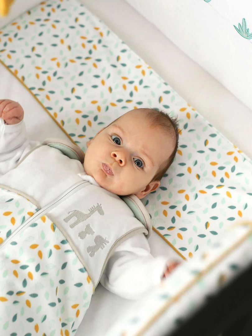 Gigoteuse naissance motif feuille bébé 0/6 mois Vert  bébé Trois Kilos Sept   Vert