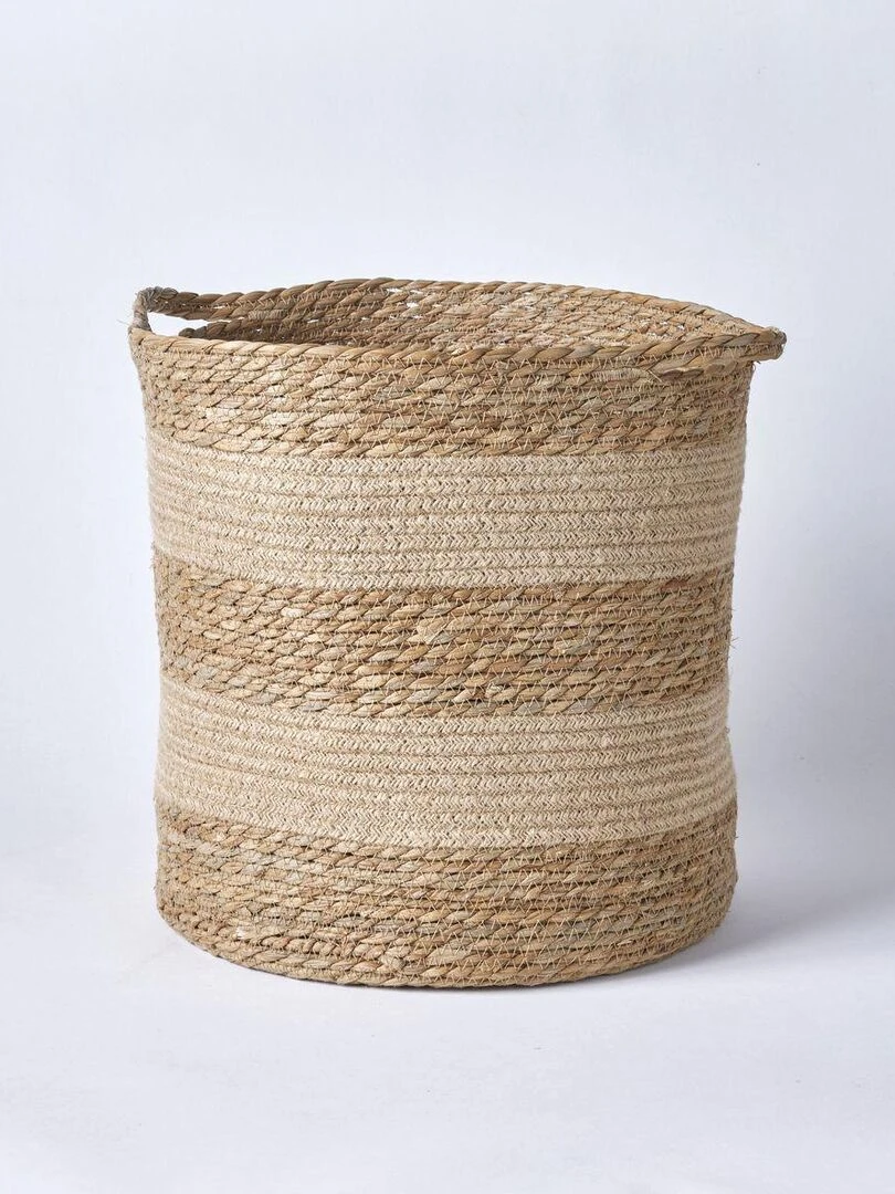 Panier de rangement rond FRENCH PORT Beige