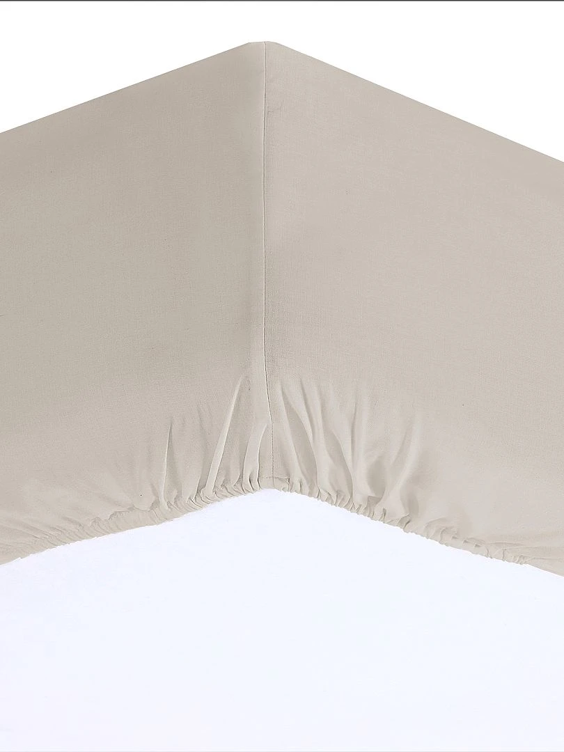 Drap housse uni   beige