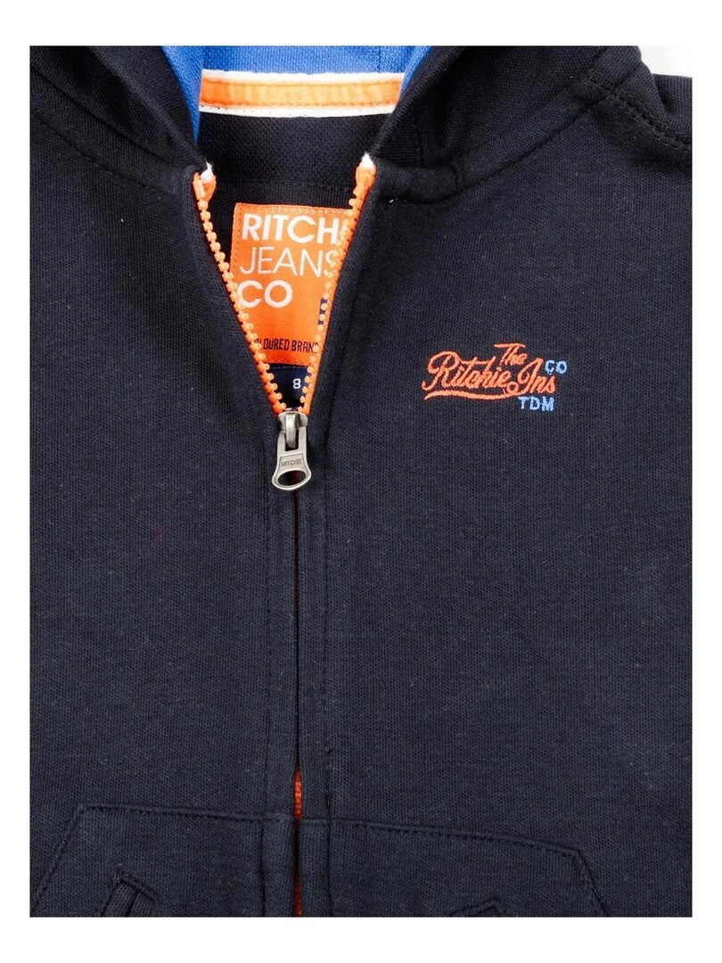 SWEAT ZIPPE WYLEN BOY Bleu marine