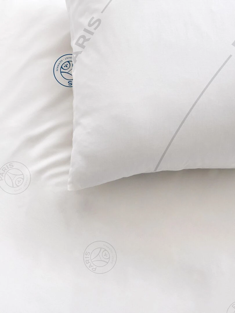 Parure de lit imprimée 100% coton PSG RETRO WHITE Blanc
