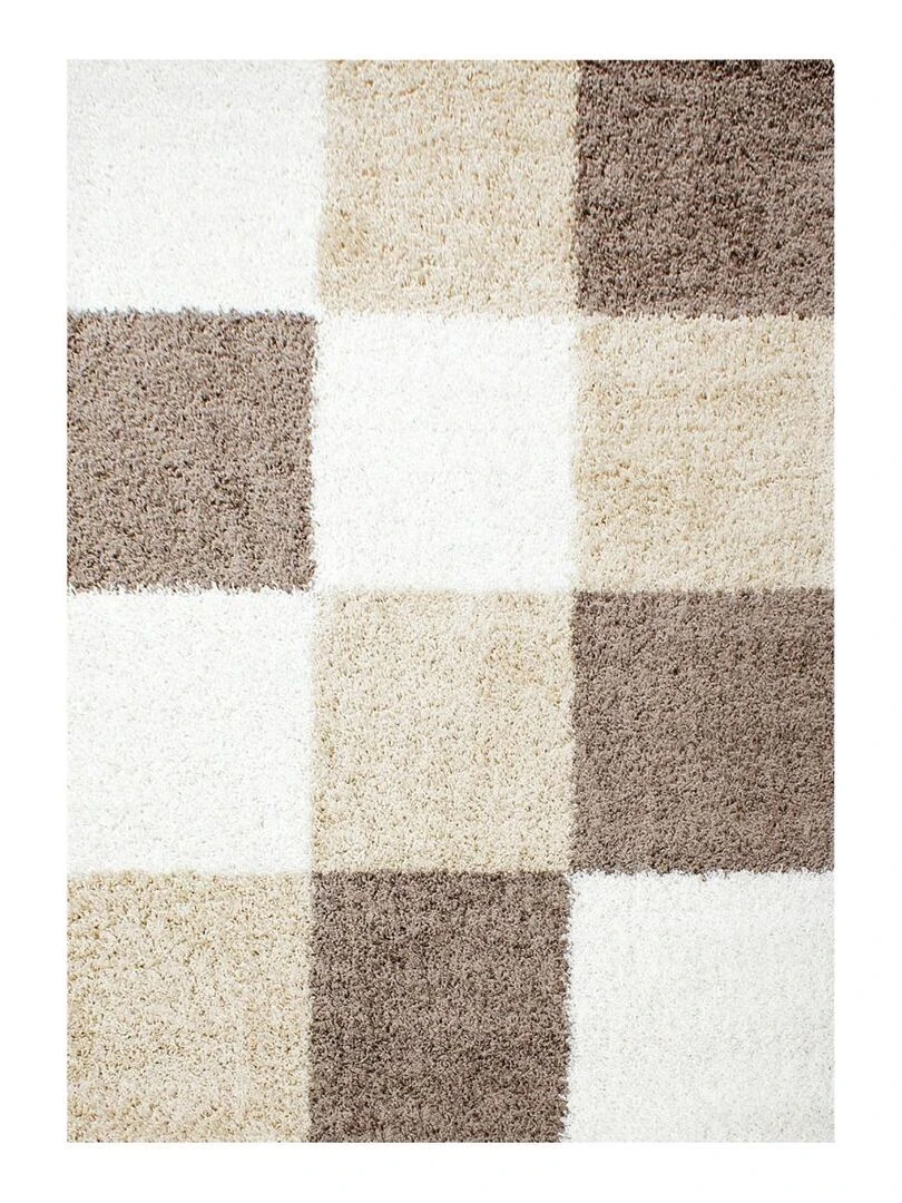 Tapis shaggy CARRÉ A OEKO TEX® Beige