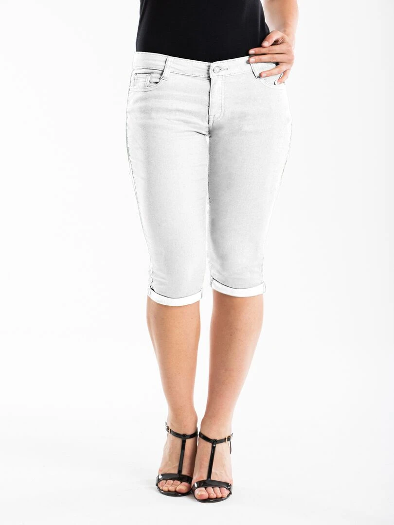Pantacourt gabardine stretch POEMA 'Rica Lewis' Blanc