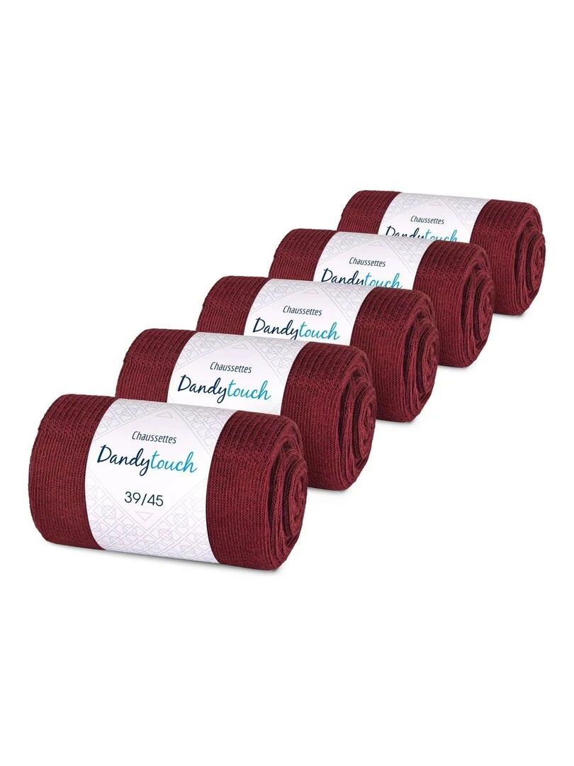 Chaussettes Jersey Coton Lot 5 Paires Fabrication UE Bordeaux