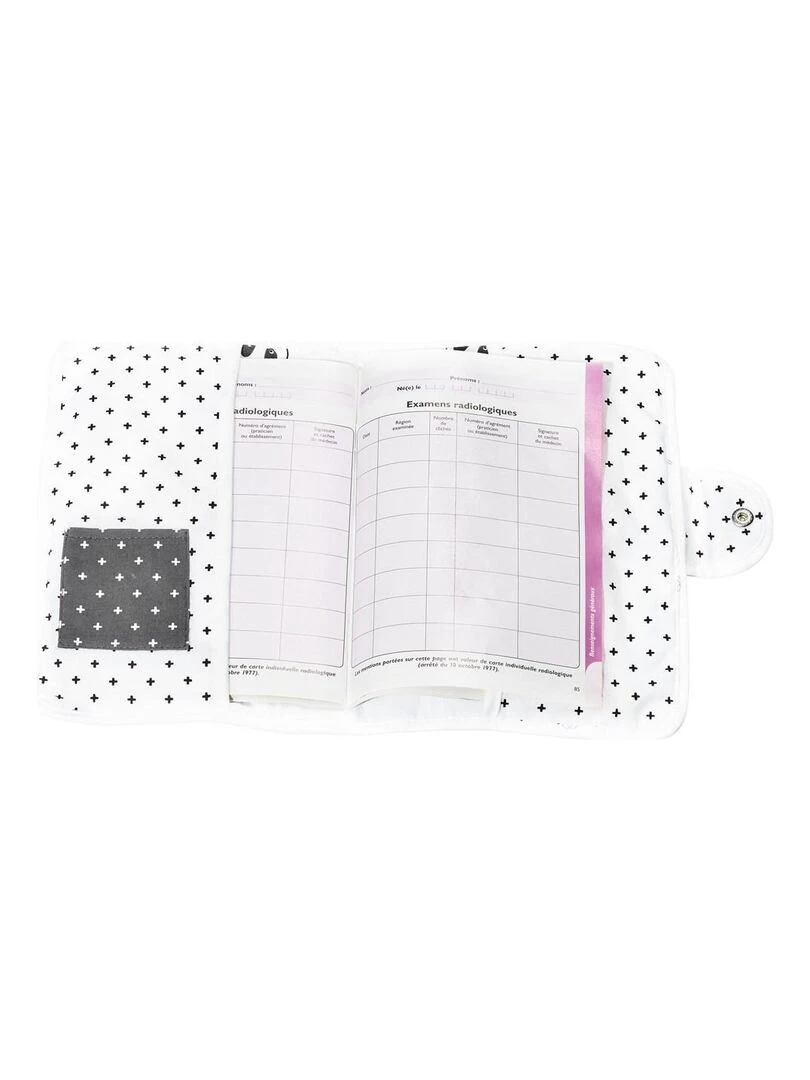 Protege carnet de santé en coton blanc SAUTHON Blanc