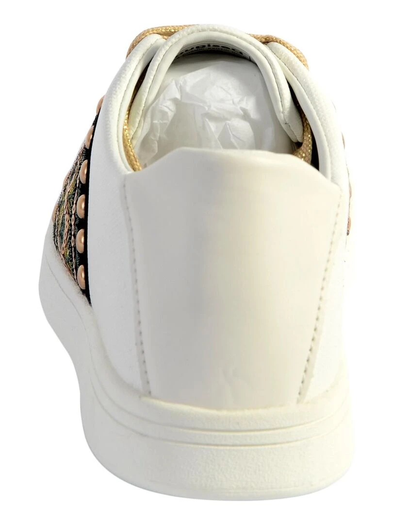Basket Desigual Cosmic Exotic Gold   Blanc