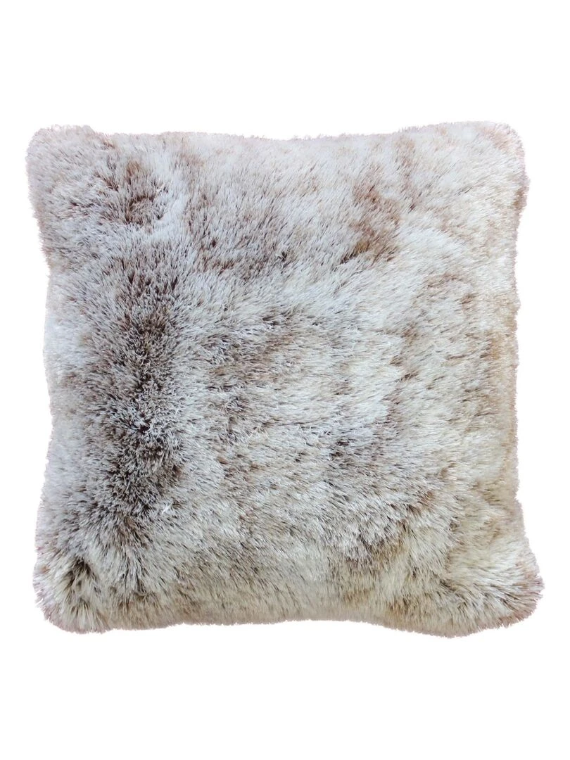 Housse de Coussin imitation fourrure Antartic Marron