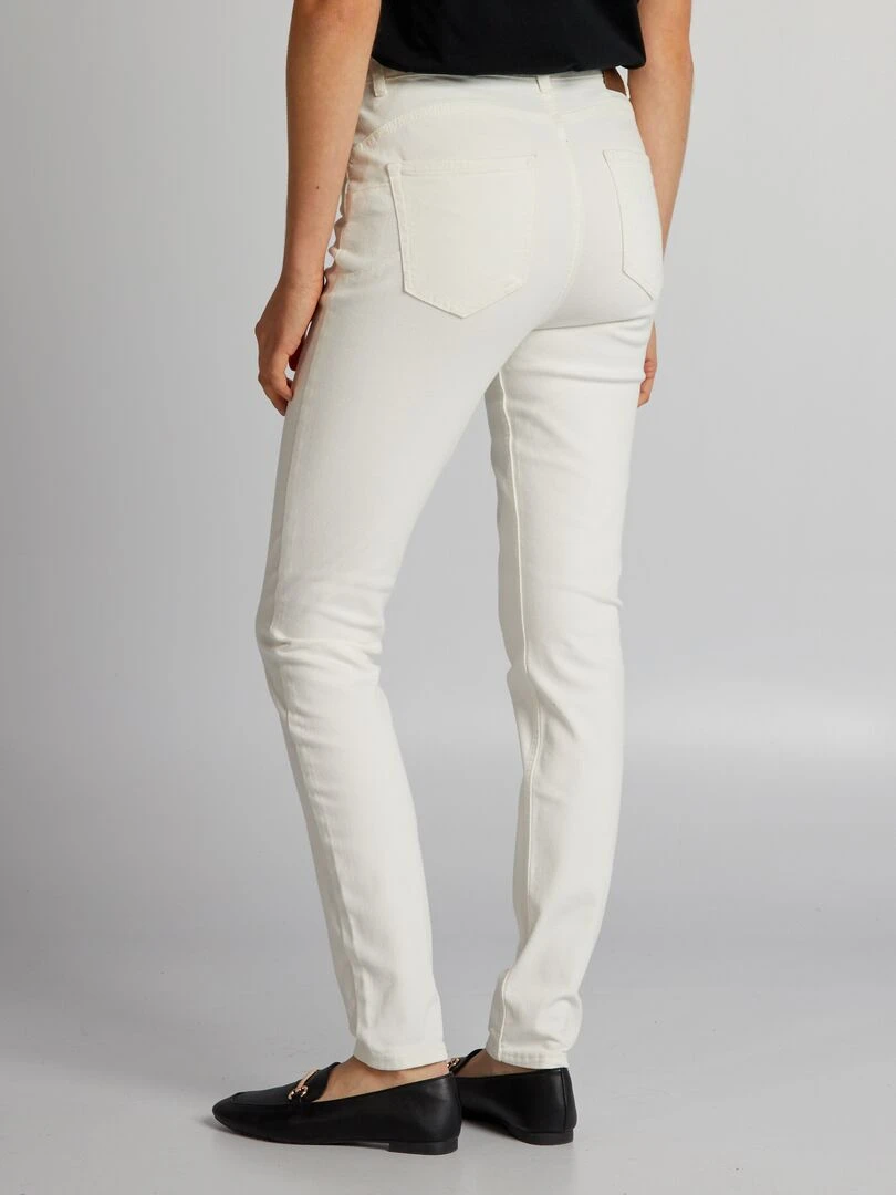 Jean skinny à taille haute   L32   Blanc