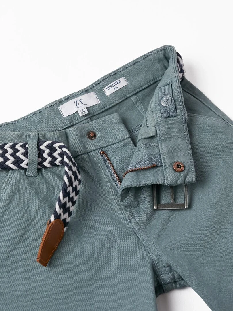 Shorts Midi avec Ceinture pour Garçon  ATLANTIC COMPANY   Bleu