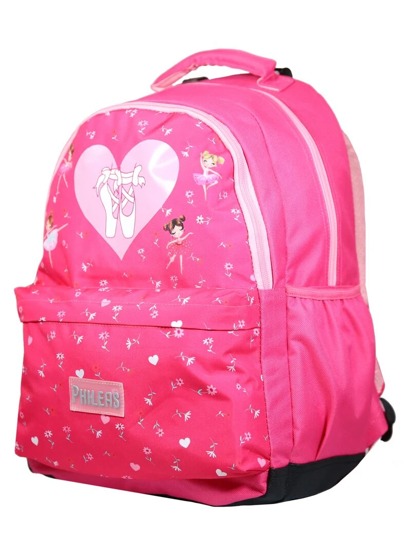 BAGTROTTER Sac à dos 2 compartiments Phileas Rose Danseuses Rose