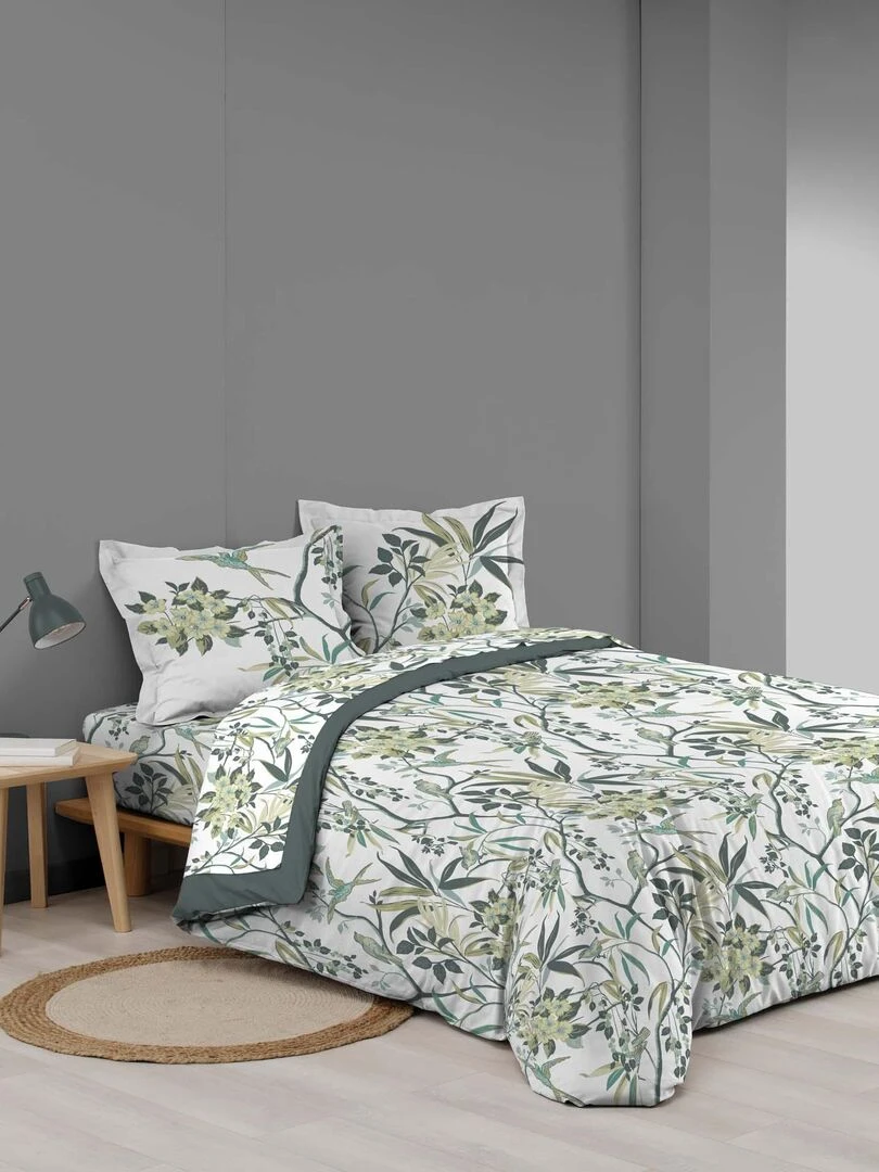 Parure de Drap avec taies d'oreiller Floral constence Vert