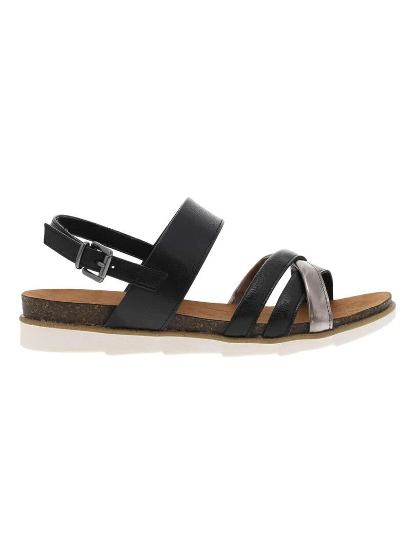 MARCO TOZZI Nu pieds plats cuir Noir