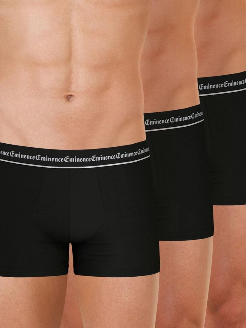 Lot de 3 boxers homme Business Noir