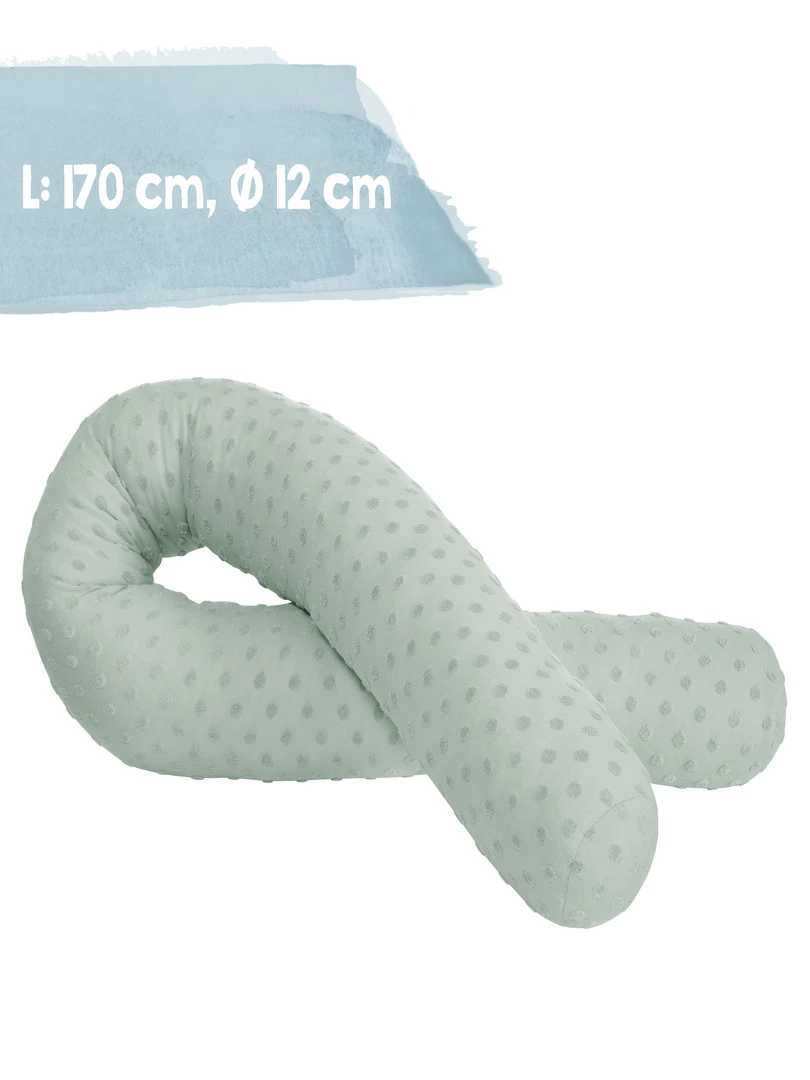 ROBA Serpent De Lit   Lil Planet   Coton Bio Certifié Gots   Vert Givré   Vert