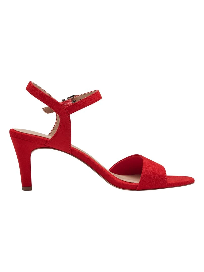 Sandales à Talon Cuir Tamaris Touch It Rouge