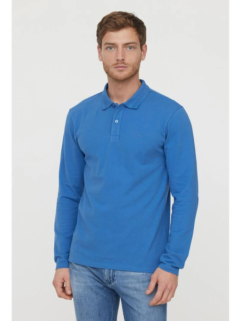 Lee Cooper T Shirt manches longues coton regular BAKO Bleu céladon