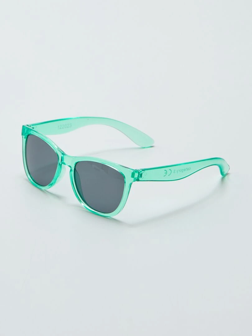 Lunettes de soleil transparente Vert