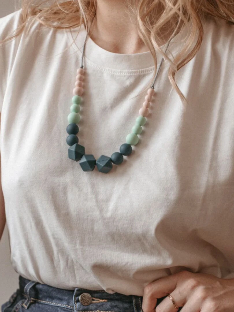 Collier d'allaitement Solène Mint Bleu Vert clair