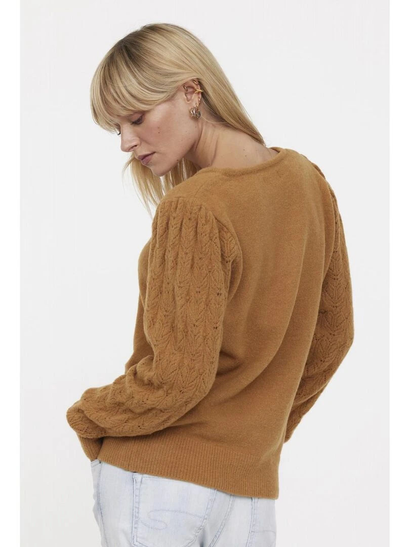 Lee Cooper   Pull manches longues polyester regular CATI   Camel