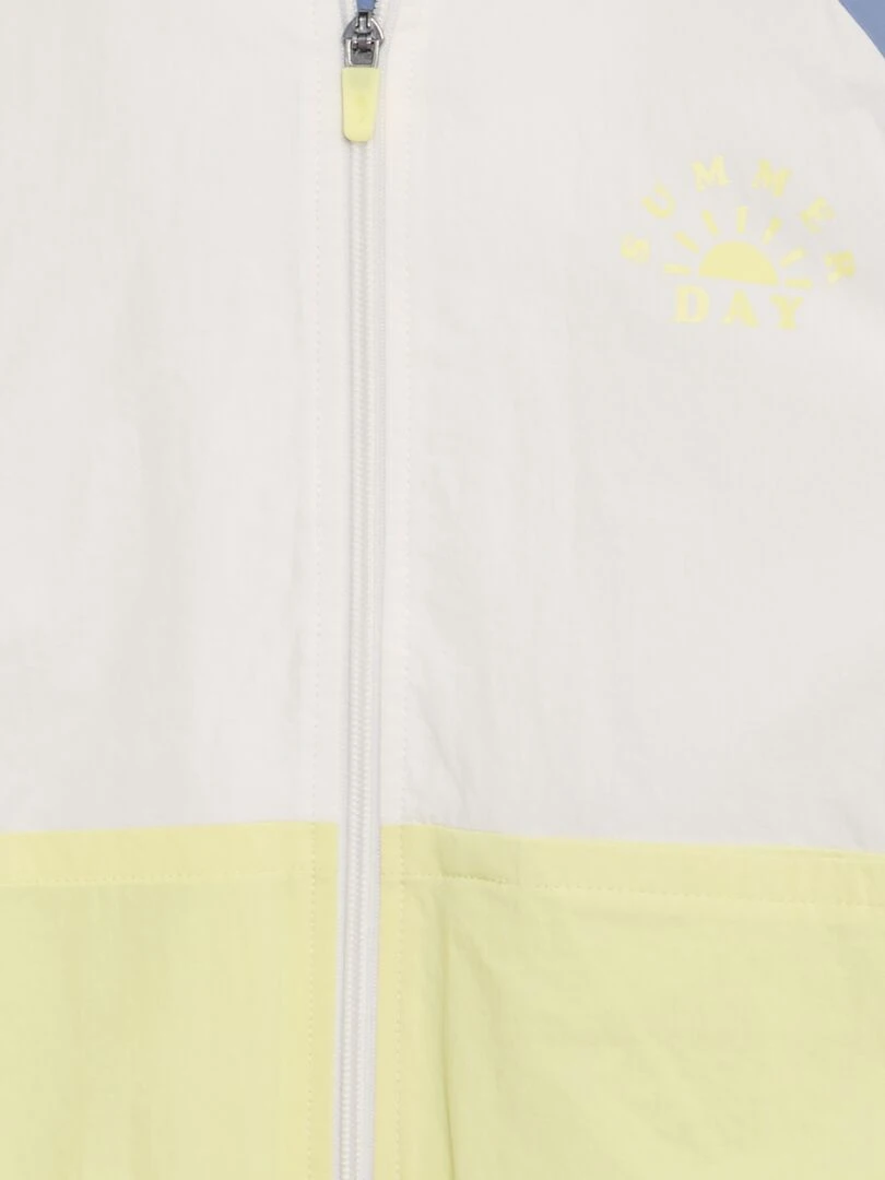 Blouson colorblock déperlant Jaune