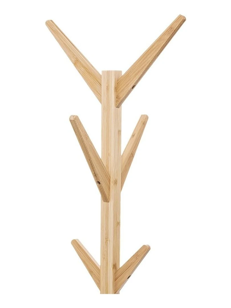 Porte manteaux arbre bambou 8 têtes Beige
