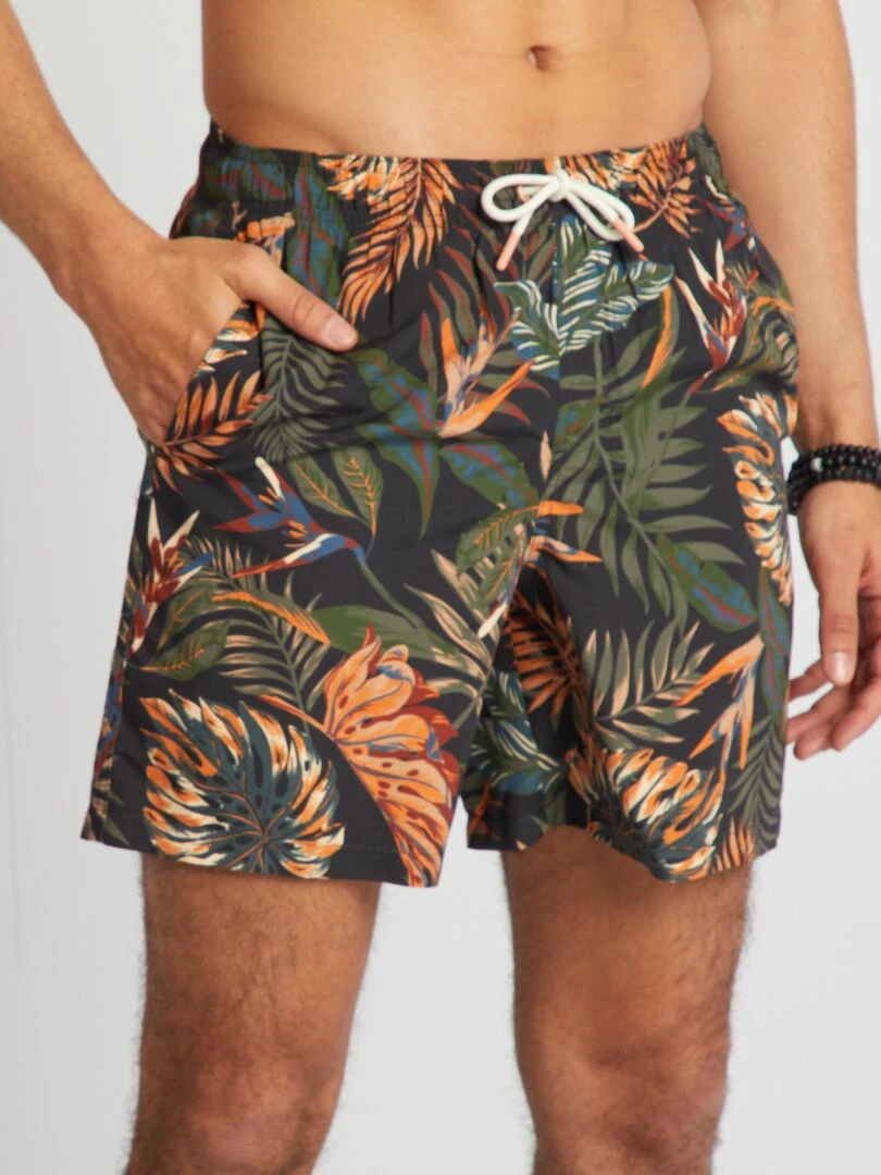 Short de bain avec imprimé Vert/orange