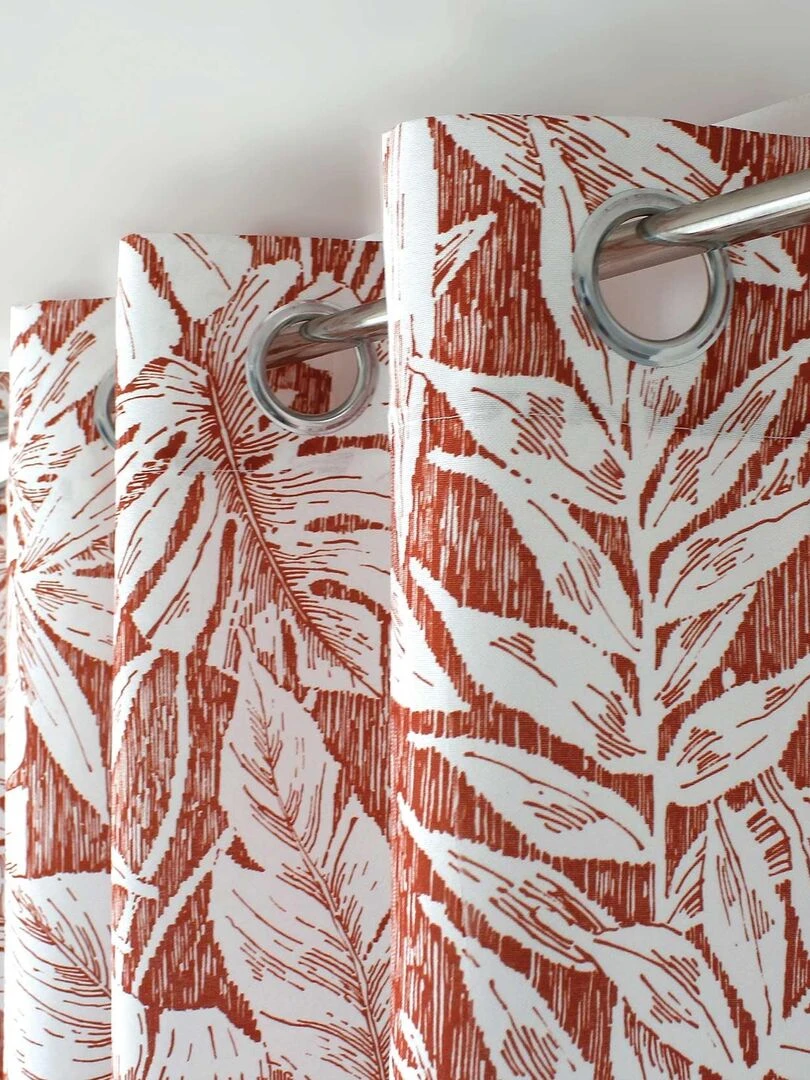 Rideau tamisant au style exotique   Rouge brique