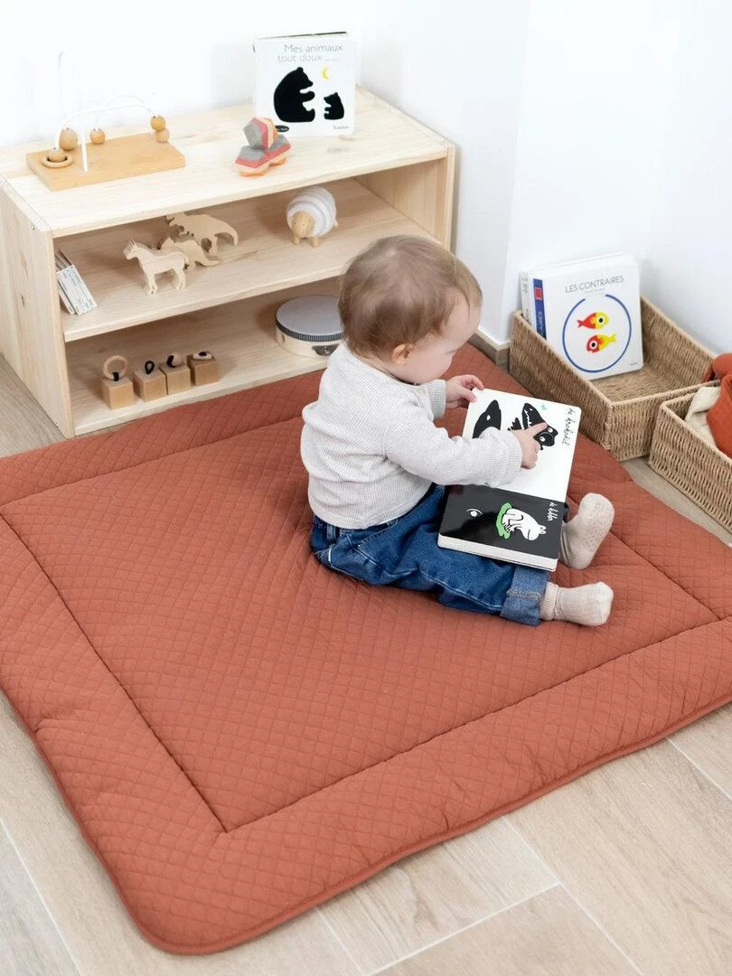 Bemini Tapis de parc et jeu Pady quilted Beige foncé